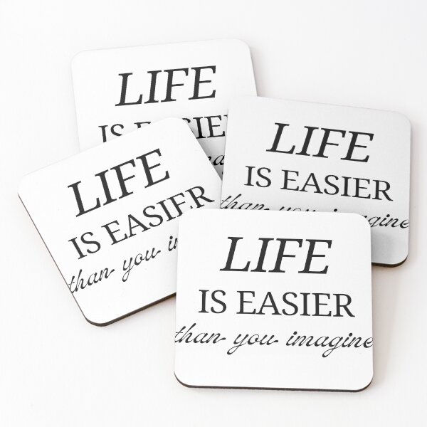 Item preview, Life Is Easier Than You Imagine Minimalist Quote designed and sold by ThePrintArt.