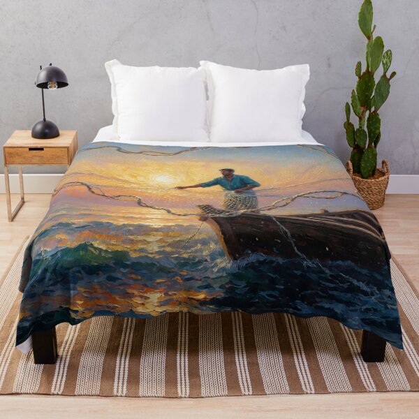 Item preview, Sunset Fisherman designed and sold by Undersea Ai Art.