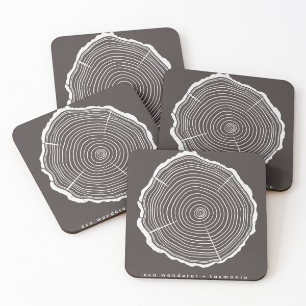 Item preview, Eco Wanderer Tasmania Tree Ring Wilderness Art designed and sold by Yellowriversss.