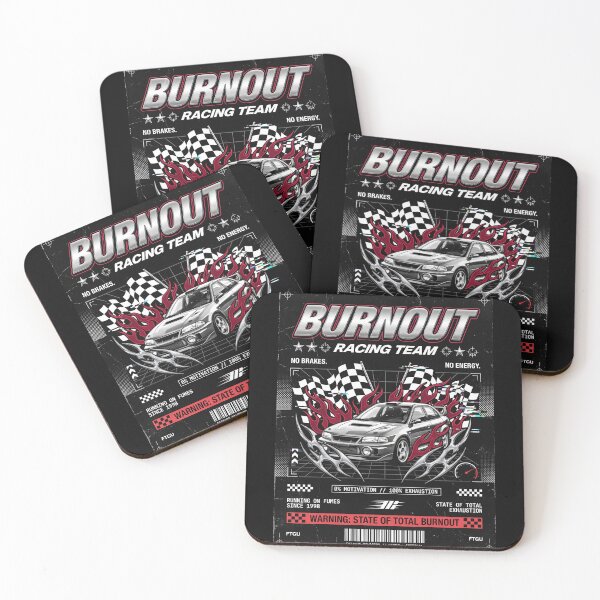 Item preview, Burnout Racing Team 0% Motivation 100% Exhaustion Y2K Streetwear Parody designed and sold by Mircea786.