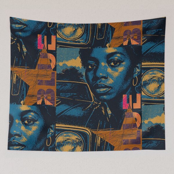 Item preview, Funky Blue Portrait Design designed and sold by Lifer Art and Design.