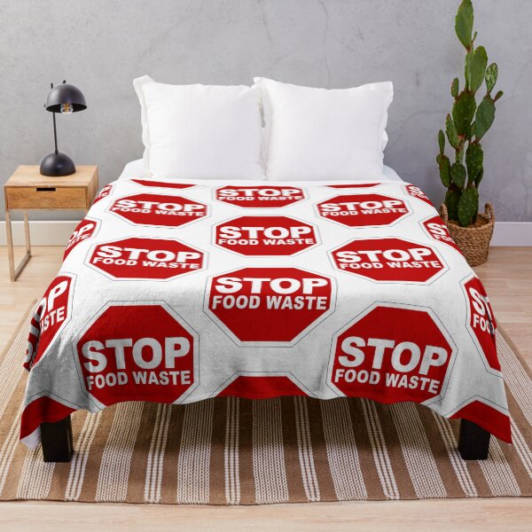 Item preview, Stop Food Waste (Stop Wasting Food Stop Road Sign Viral Quote About Reducing Food Waste) designed and sold by micorilote.