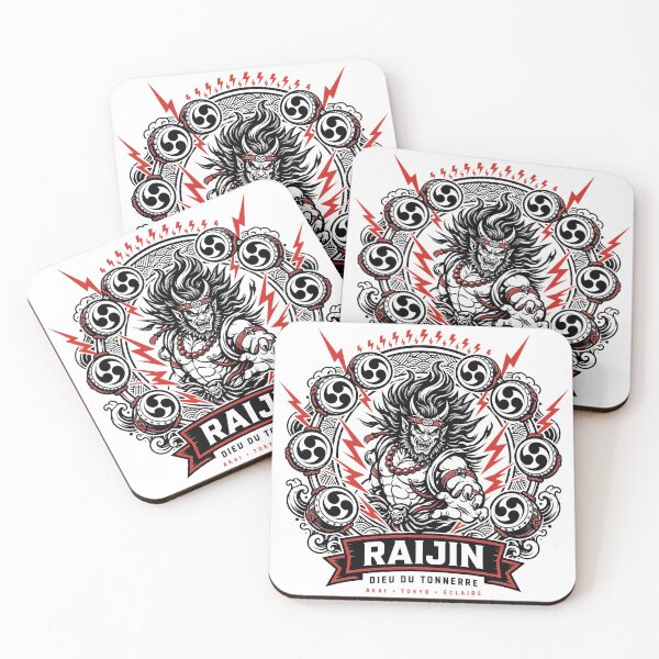 Item preview, Raijin, God of Thunder - Japanese Thunder God Yokai Illustration designed and sold by Tsuiho_art.