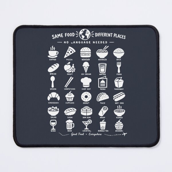 Item preview, Same Food Different Places No Language Needed Foodie Travel Icons designed and sold by PACS0011.
