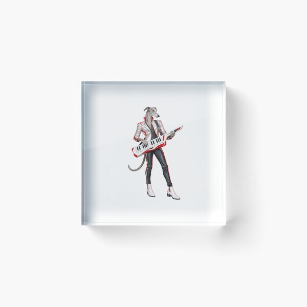 Item preview, Greyhound Keytar Player in Red and Silver designed and sold by Mono.fi Studios.