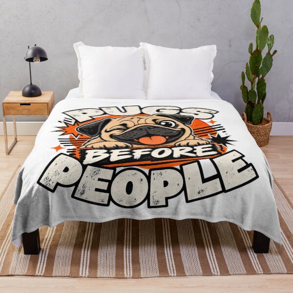 Item preview, Funny Pug Quote, Pugs Before People Funny Introvert Pug Lover, Pum Mom Gift designed and sold by graphic-genie.