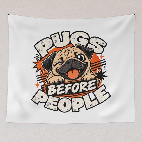 Item preview, Funny Pug Quote, Pugs Before People Funny Introvert Pug Lover, Pum Mom Gift designed and sold by graphic-genie.