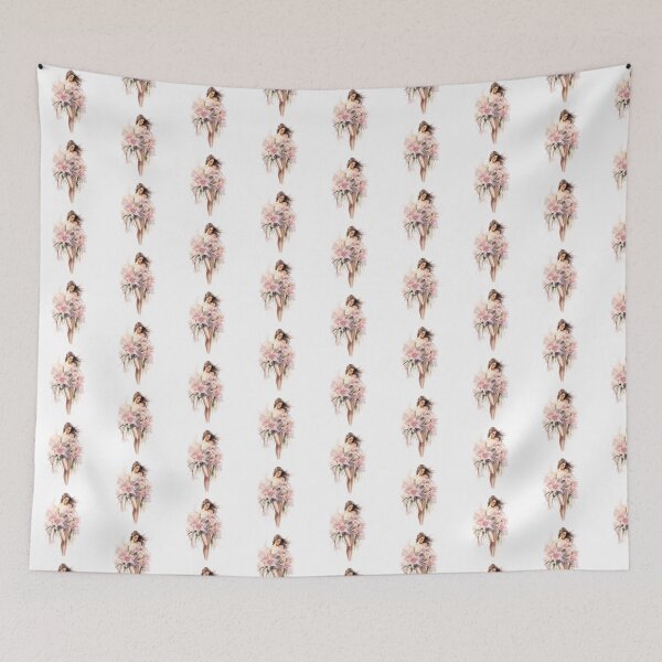 Item preview, Pink Lily Girl | Elegant Floral Aesthetic Art designed and sold by Mandayartstudio.