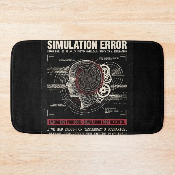 Item preview, The Reality Simulation Error Binge Watching 3 AM Movie Quote Retro Sci-Fi designed and sold by Mircea786.