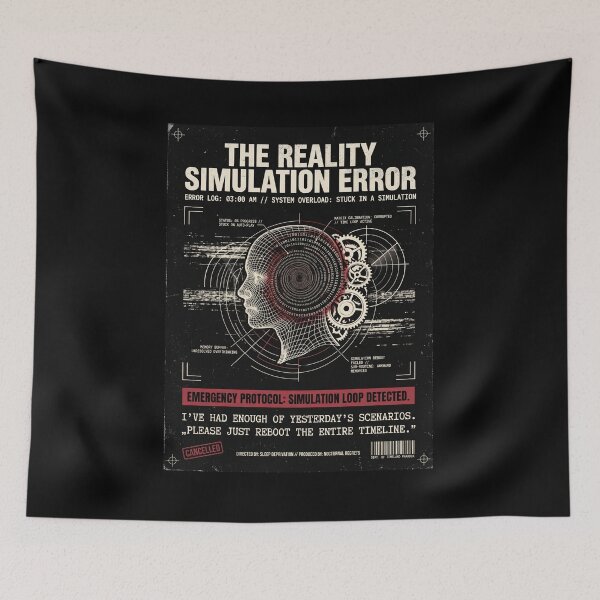 Item preview, The Reality Simulation Error Binge Watching 3 AM Movie Quote Retro Sci-Fi designed and sold by Mircea786.