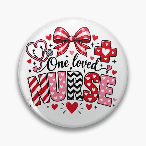 Item preview, One Loved Nurse Valentine Heart Stethoscope Coquette Bow Red Pink Gift designed and sold by Zizo-DR44.