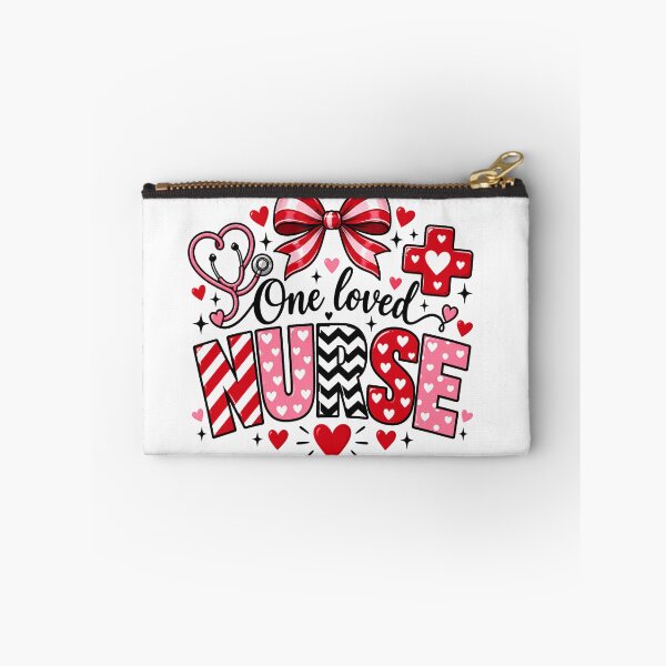 Item preview, One Loved Nurse Valentine Heart Stethoscope Coquette Bow Red Pink Gift designed and sold by Zizo-DR44.