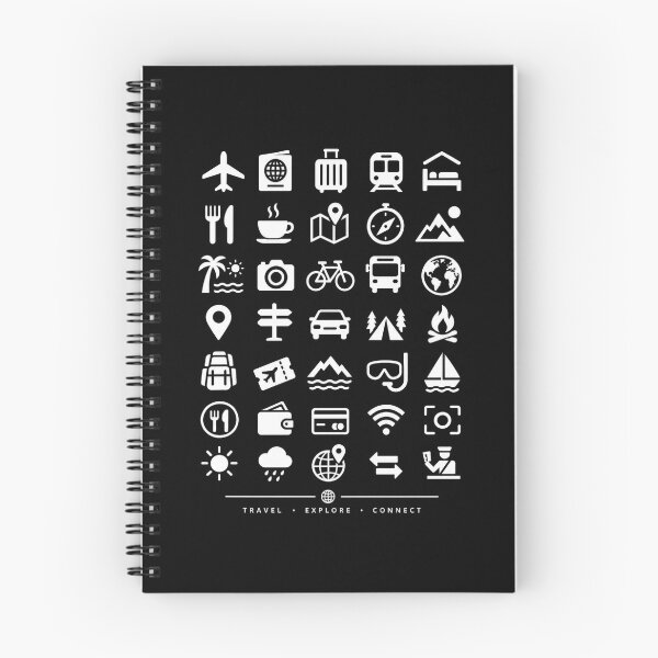 Item preview, Travel Icons Grid Minimalist Wanderlust Travel Explore Connect designed and sold by PACS0011.