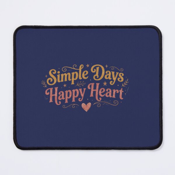 Item preview, Simple Days, Happy Heart – Minimalist Slow Living Aesthetic Quote designed and sold by WallMuseStudio .