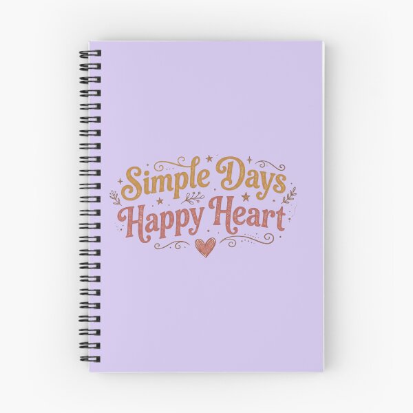 Item preview, Simple Days, Happy Heart – Minimalist Slow Living Aesthetic Quote designed and sold by WallMuseStudio .