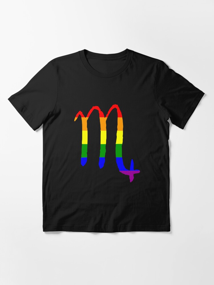 Scorpio Gay Pride Rainbow Flag Vintage Zodiac T Shirt By Cnkna