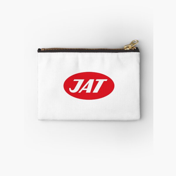 Item preview, JAT Airways Logo with White Letters in Red Oval on White Background designed and sold by Myvollshoes.