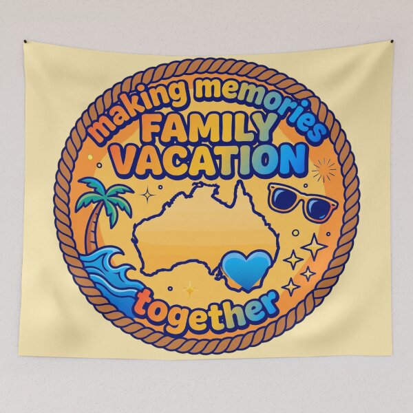 Item preview, Family Vacation Australia Map Heart Tasmania Memory designed and sold by Yellowriversss.