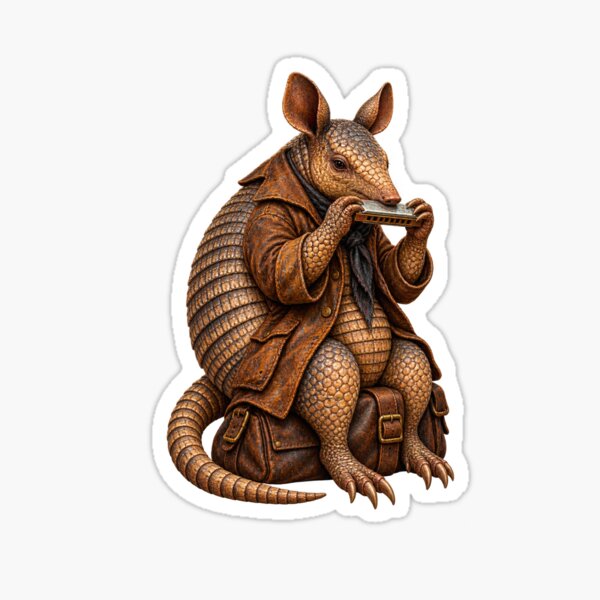 Item preview, Traveling Armadillo Harmonica Player designed and sold by Mono.fi Studios.
