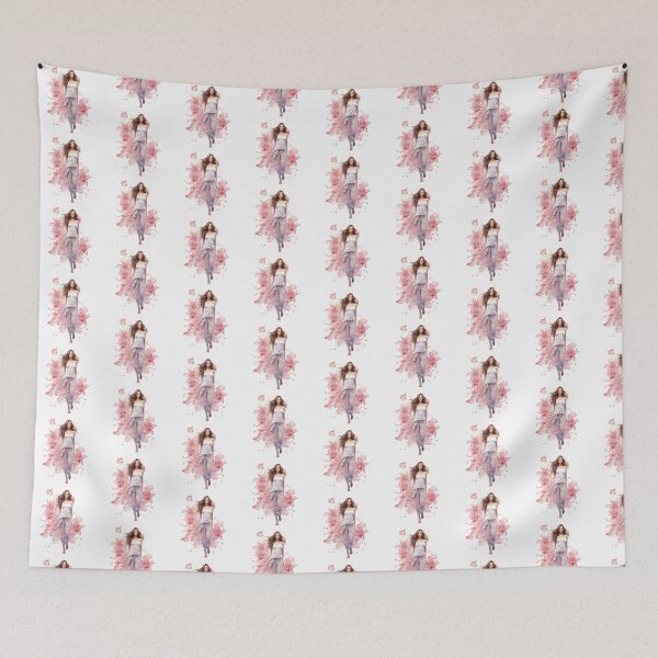 Item preview, Pink Lily Girl | Elegant Floral Aesthetic Art designed and sold by Mandayartstudio.