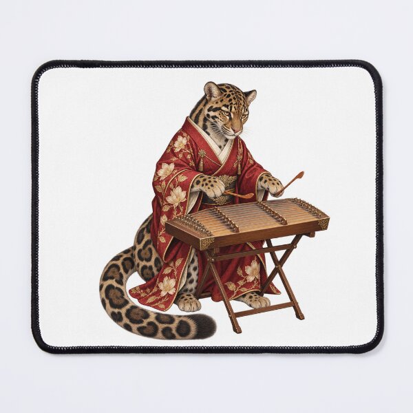 Item preview, Clouded Leopard Playing a Hammered Dulcimer designed and sold by Mono.fi Studios.