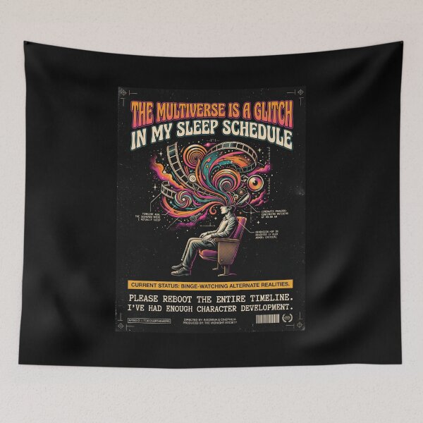 Item preview, The Multiverse Is A Glitch In My Sleep Schedule Retro Sci-Fi Psychedelic designed and sold by Mircea786.