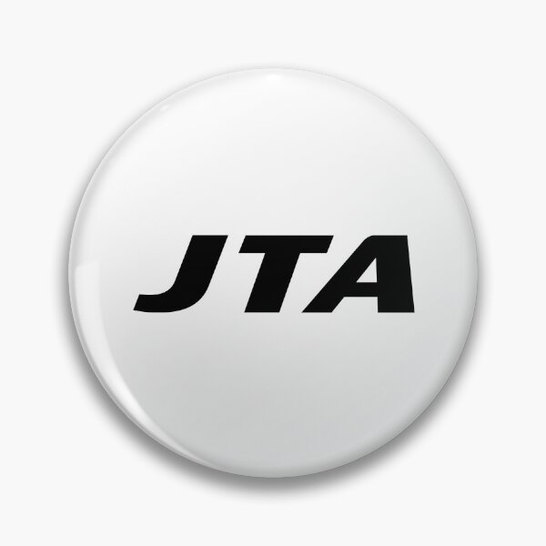Item preview, JTA Japan Transocean Air Logo in Black Italic Lettering on White Background designed and sold by Myvollshoes.