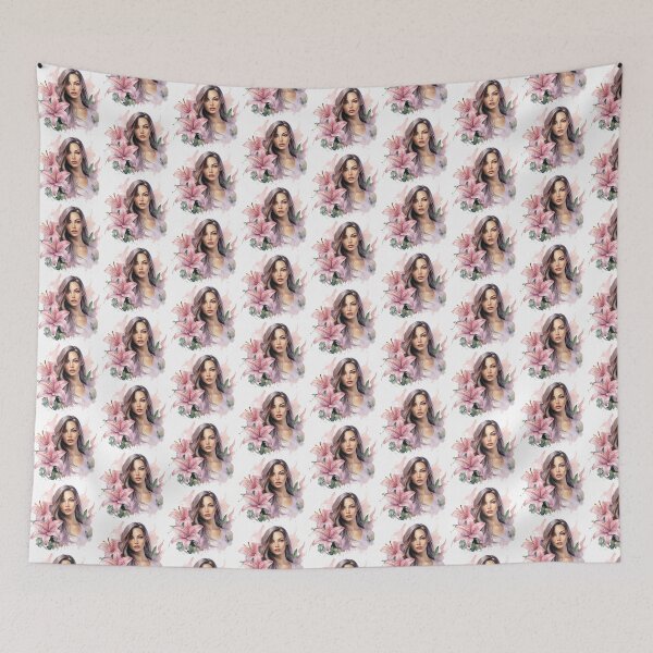 Item preview, Pink Lily Girl | Elegant Floral Aesthetic Art designed and sold by Mandayartstudio.