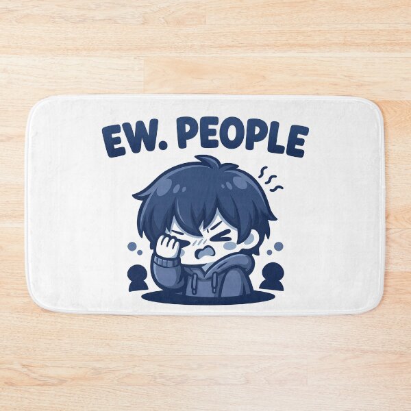 Item preview, Ew People Funny Kawaii Introvert Guy Cute Anime Hoodie Boy designed and sold by Art JSMY.