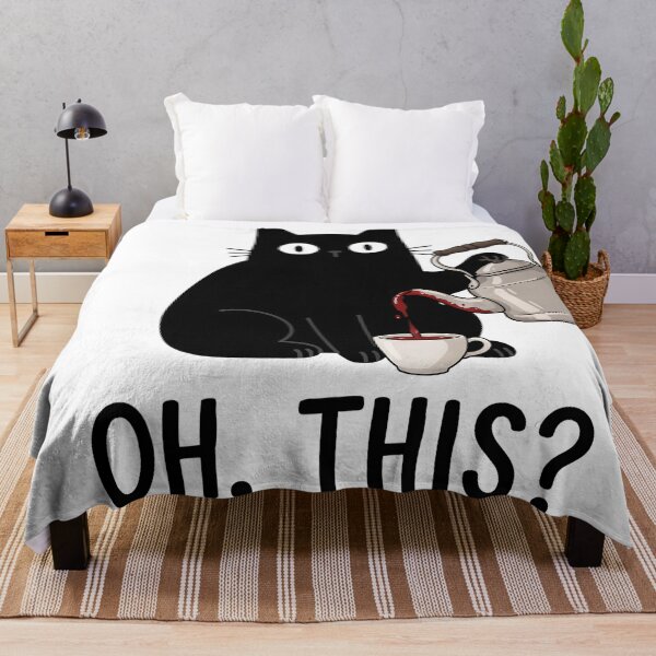 Item preview, Funny Creepy Murderous Black Cat holding a Kettle designed and sold by LexaArtworks.