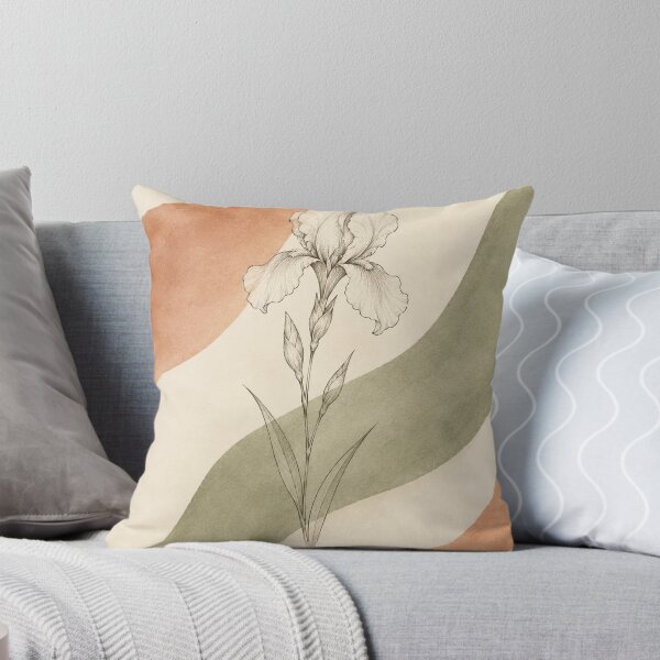 Item preview, Iris Bloom Ribbon Bands | Terracotta Sage Botanical Wall Art designed and sold by Zaramodo.