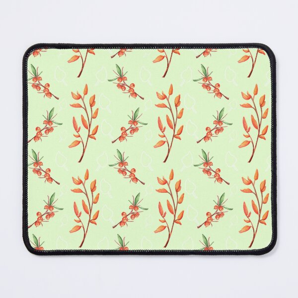 Item preview, Watercolor Orange Berry Branches and Autumn Leaves Mint Green designed and sold by FestivityFinds.