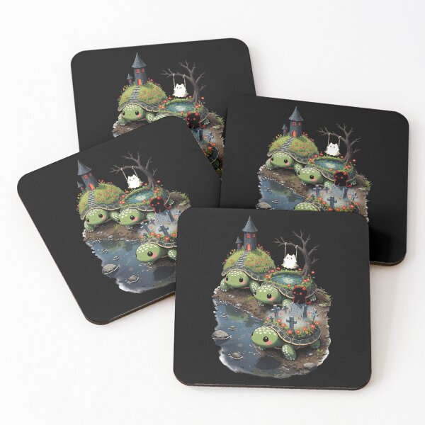 Item preview, Pixel Spooky Island Turtles: Cute Halloween Graveyard & Ghost World designed and sold by HexOne.