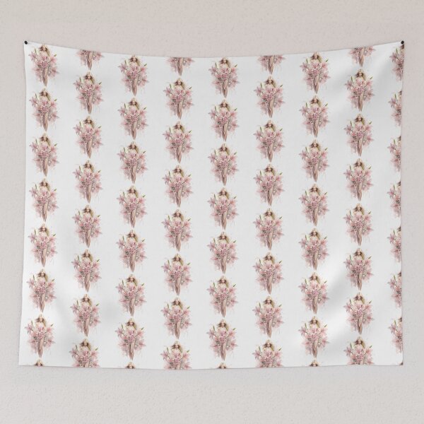 Item preview, Pink Lily Girl | Elegant Floral Aesthetic Art designed and sold by Mandayartstudio.