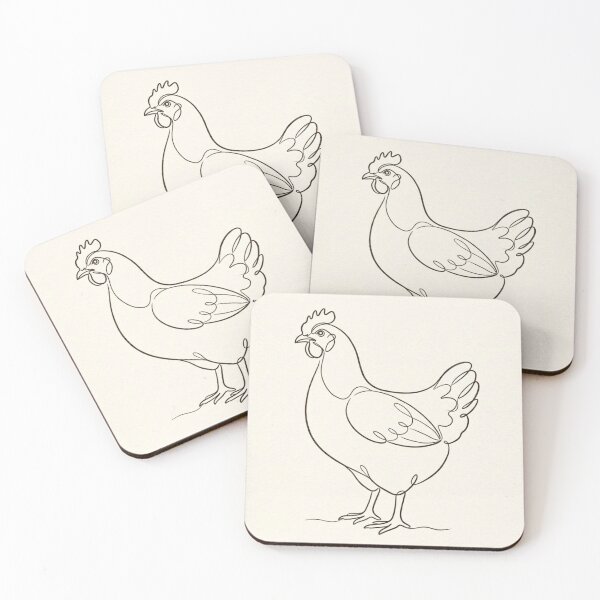 Item preview, Farmyard Hen | Minimalist Continuous Line Art Print designed and sold by Zaramodo.