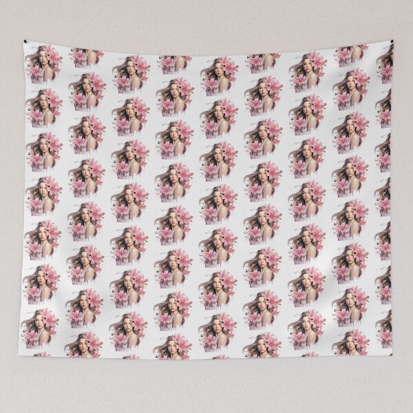 Item preview, Pink Lily Girl | Elegant Floral Aesthetic Art designed and sold by Mandayartstudio.