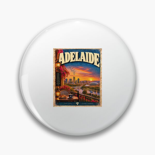 Item preview, Adelaide Australia Vintage Travel – River Torrens Skyline at Sunset designed and sold by Fleetwood1994.