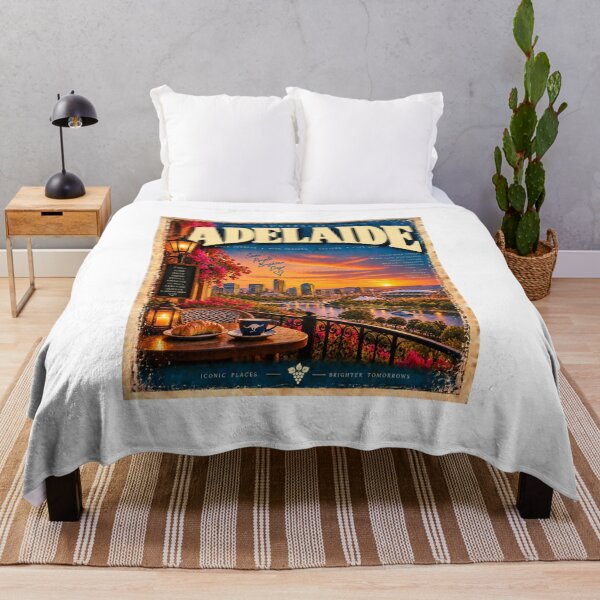 Item preview, Adelaide Australia Vintage Travel – River Torrens Skyline at Sunset designed and sold by Fleetwood1994.