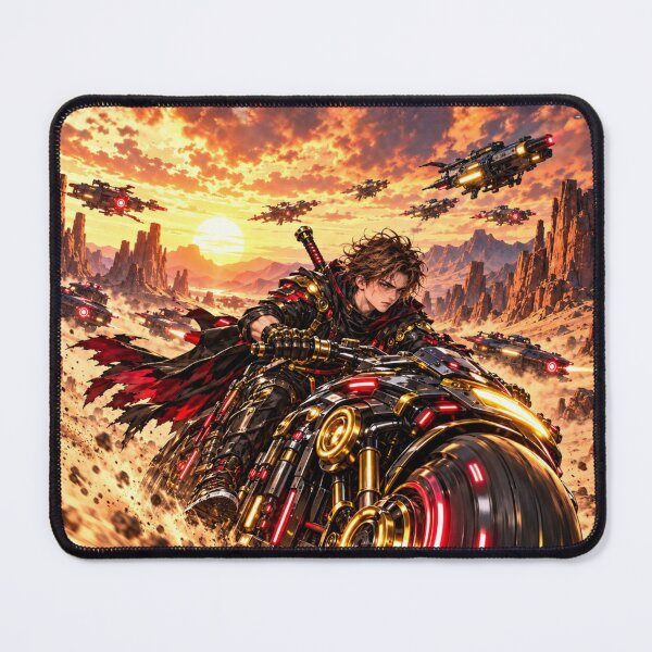 Item preview, Danix Cyberpunk Desert Bike Poster Design designed and sold by Kenzie & Co.