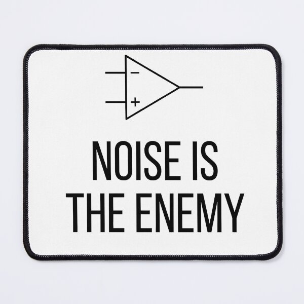 Item preview, Electrical Engineer Noise Is The Enemy Electrician Amplifier Minimalist Tech Humor designed and sold by LexaArtworks.