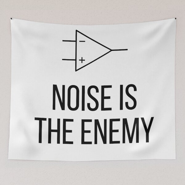 Item preview, Electrical Engineer Noise Is The Enemy Electrician Amplifier Minimalist Tech Humor designed and sold by LexaArtworks.
