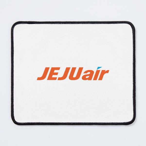 Item preview, Jeju Air Logo in Orange Italic Lettering with Blue Accent on White Background designed and sold by Myvollshoes.