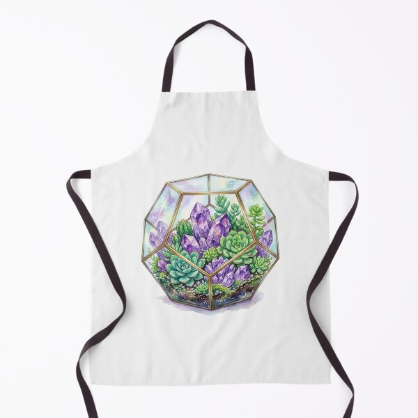 Item preview, Magical Amethyst Crystal Succulent Geometric Terrarium designed and sold by bvdesignart.