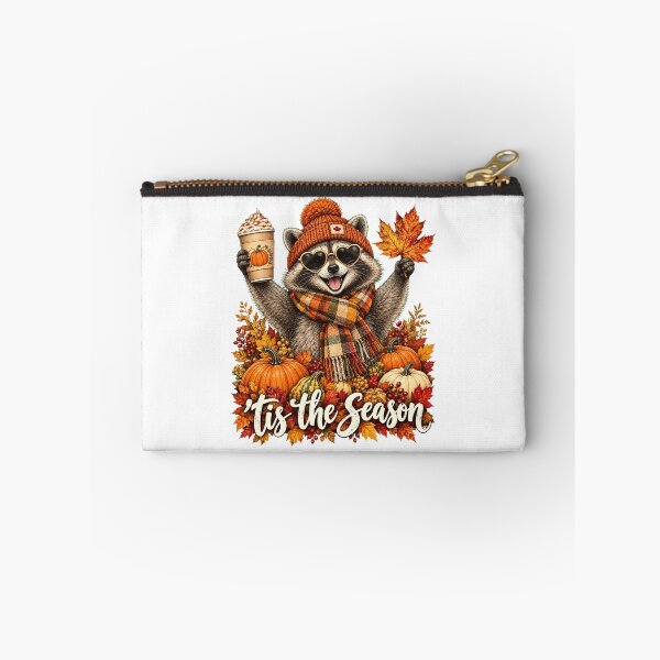 Item preview, Cozy Fall Raccoon 'Tis The Season Pumpkin Spice & Autumn Leaves designed and sold by BumbleBloom7.