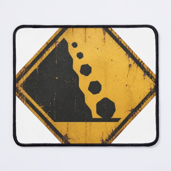Item preview, Falling Rocks Japanese Road Sign (Vintage Rusty) | Japan Warning Sign | Japanese Design designed and sold by JapanMemoir.