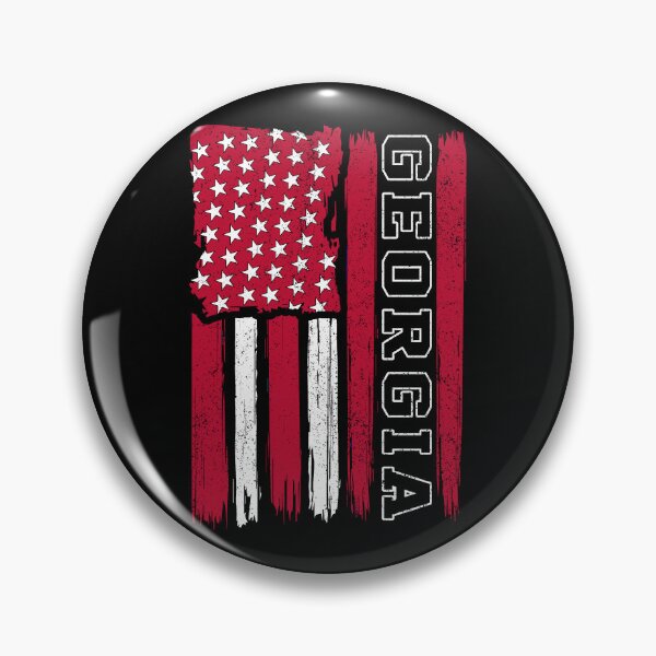 Item preview, Vintage Georgia US Flag Distressed Bulldogs Football designed and sold by Floral Vintage.