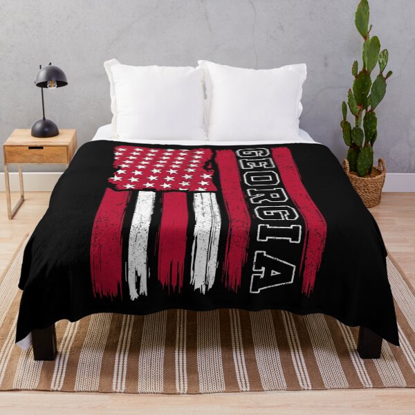 Item preview, Vintage Georgia US Flag Distressed Bulldogs Football designed and sold by Floral Vintage.