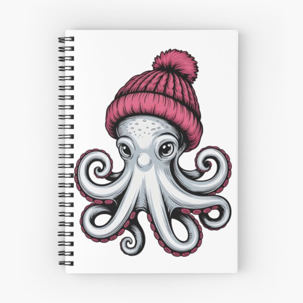 Item preview, Cute Octopus in Winter Beanie Hat – Cuddly Sea Creature Illustration designed and sold by ZyxDes.