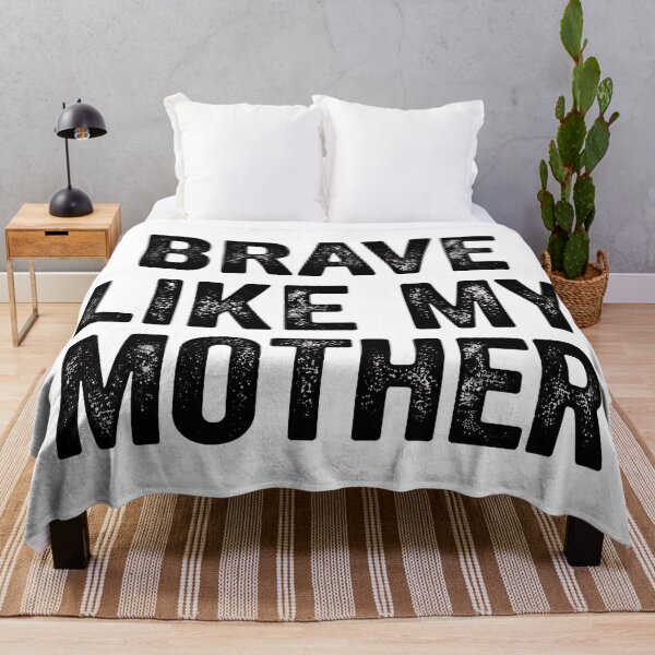 Item preview, Brave Like My Mother Inspiring Family Quote Distressed Typography designed and sold by LexaArtworks.