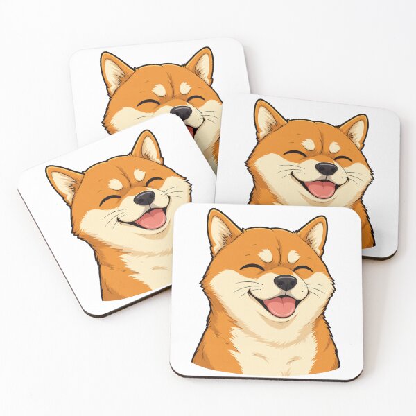 Item preview, Happy Smiling Shiba Inu - Cute Kawaii Dog Face designed and sold by vekotpu.